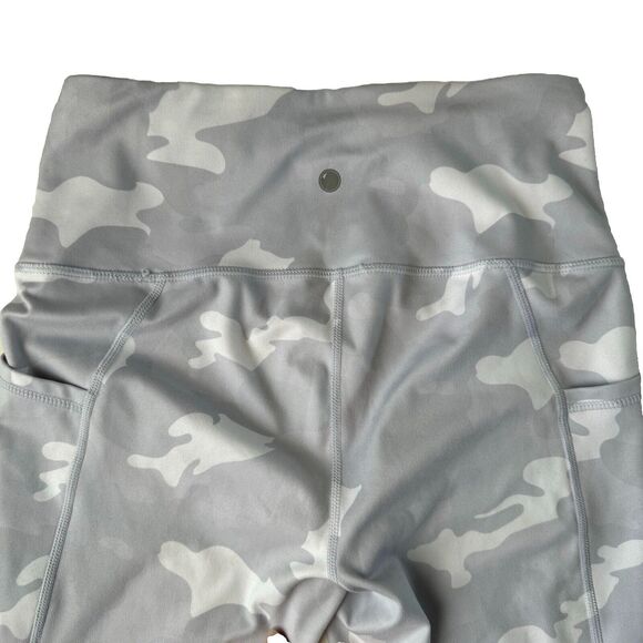 Yogalicious Lux Camo Gray Leggings Side Pocket Size Small - Picture 10 of 12